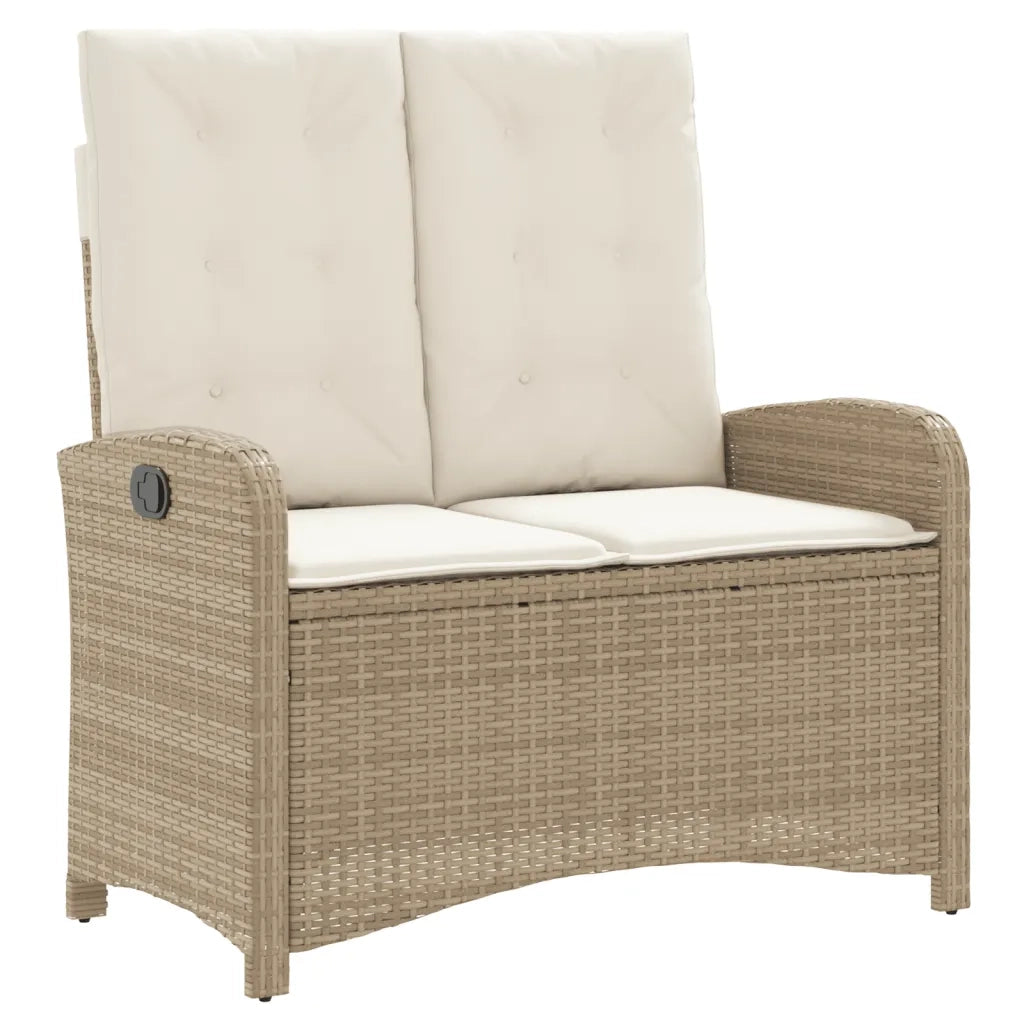 Set da Pranzo da Giardino 2 pz con Cuscini Beige in Polyrattan 3277358
