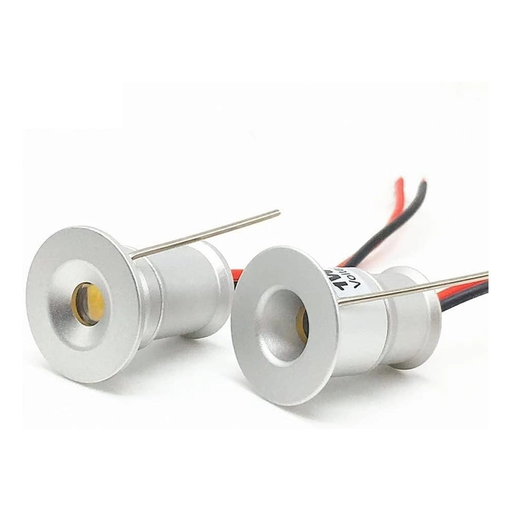 Trade Shop - 9 X Mini Faretto A Led Da Incasso 1w Cree Cob Silver Cielo Stellato Punto Luce -