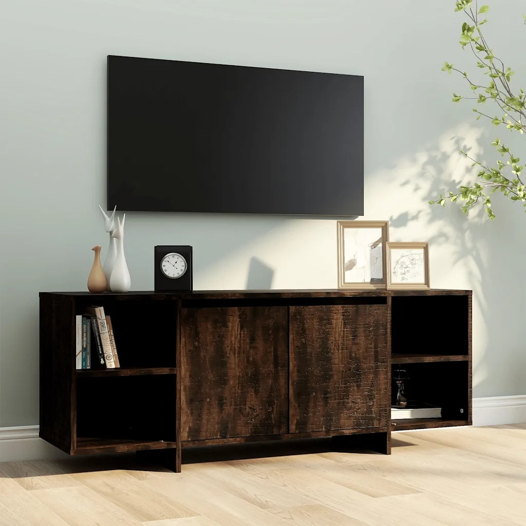 Mobile TV | Armadietto TV | Mobile Porta TV Rovere Fumo 130x35x50 cm in Truciolato