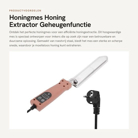 Honingestrattore con Memoria - Resistente allo Ruggine - Acciaio Inossidabile - Funzionale - Forte/ Affilato - Duraturo - Risparmia Tempo/Energia - Estrattore di Miele