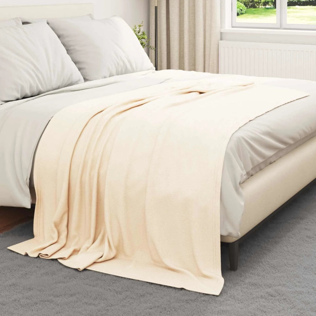 Coperta Crema 200 x 150 cm Panno 42017034