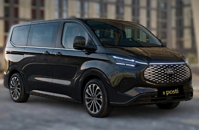 Tappeti in gomma Seconda Fila per Ford Tourneo Custom 8 posti dal 2024-