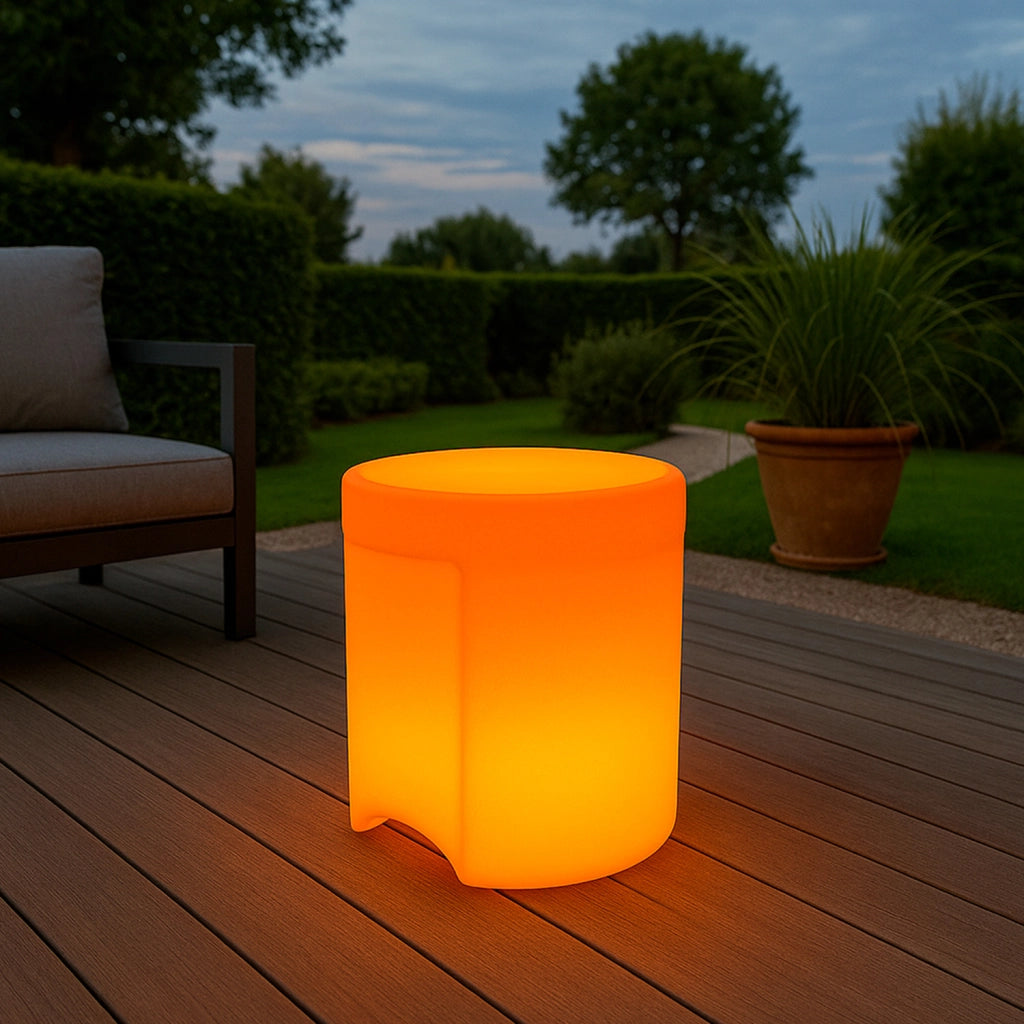 Sined Sgabello Luminoso Kamis Sgabello Luminoso Solare Bianco