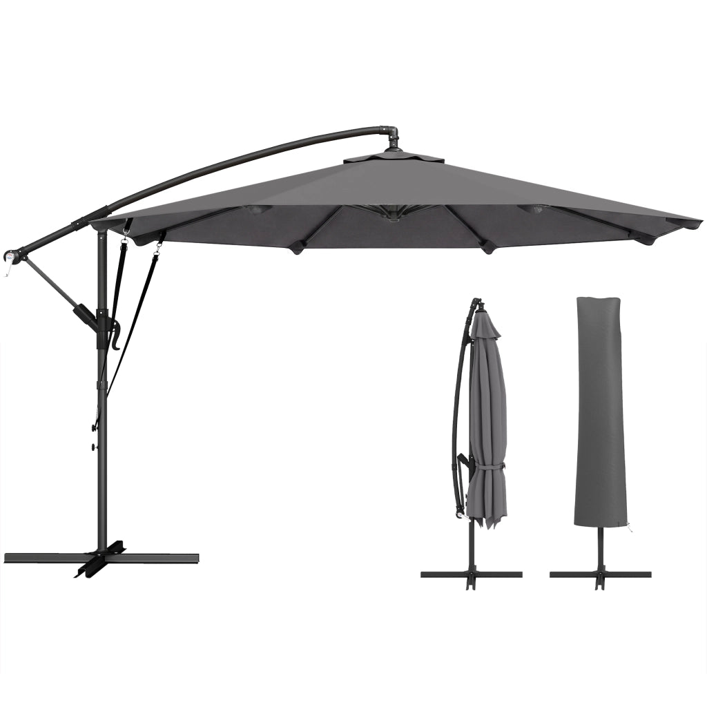 Ombrellone da Giardino ¨C Minimal ¨C Grigio Scuro