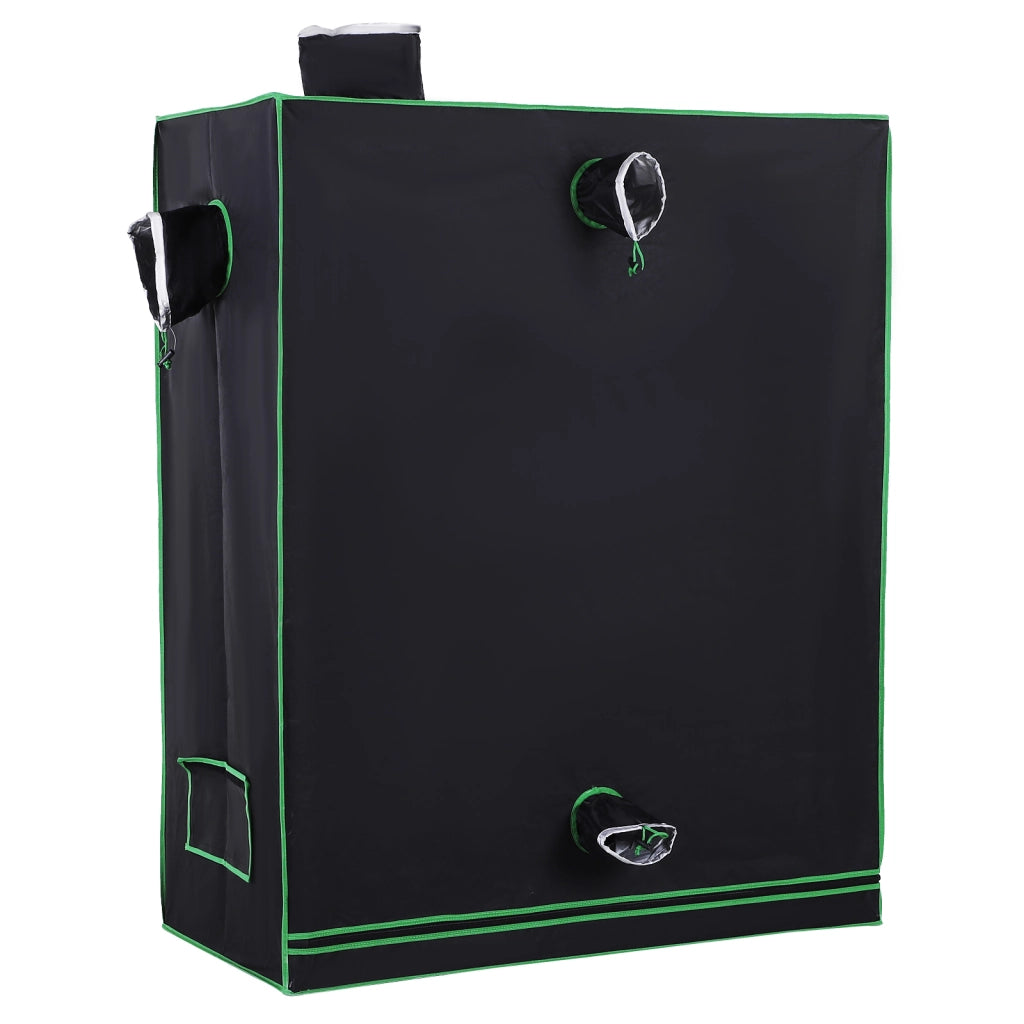 Serra Idroponica in Mylar con Prese d'Aria Regolabili per Coltivazione da Interno, 120x60x150cm, Nero