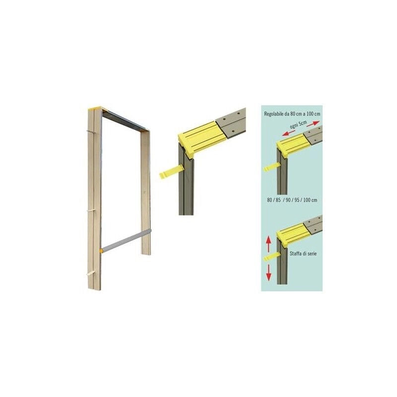 CONTROTELAIO IN PVC CON LARGHEZZA REGOLABILE DA 80 A 100 CM