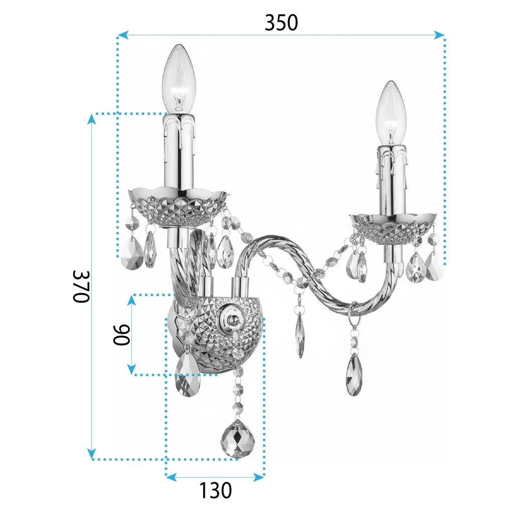 Lampada Da Parete Ebt017-2w Transparent