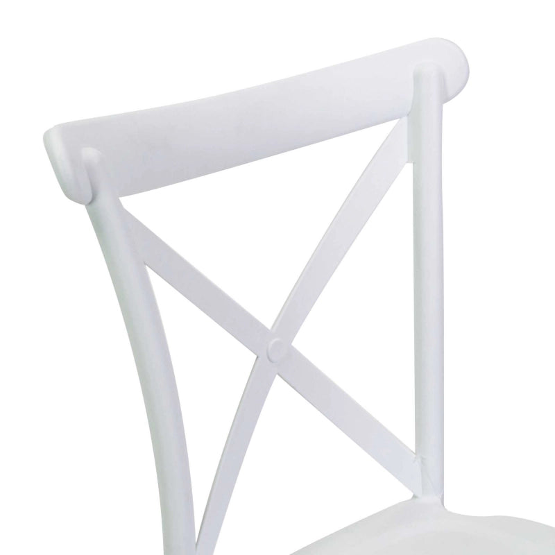 Sedia polipropilene Cross bianco cm 47x51h45,5/90
