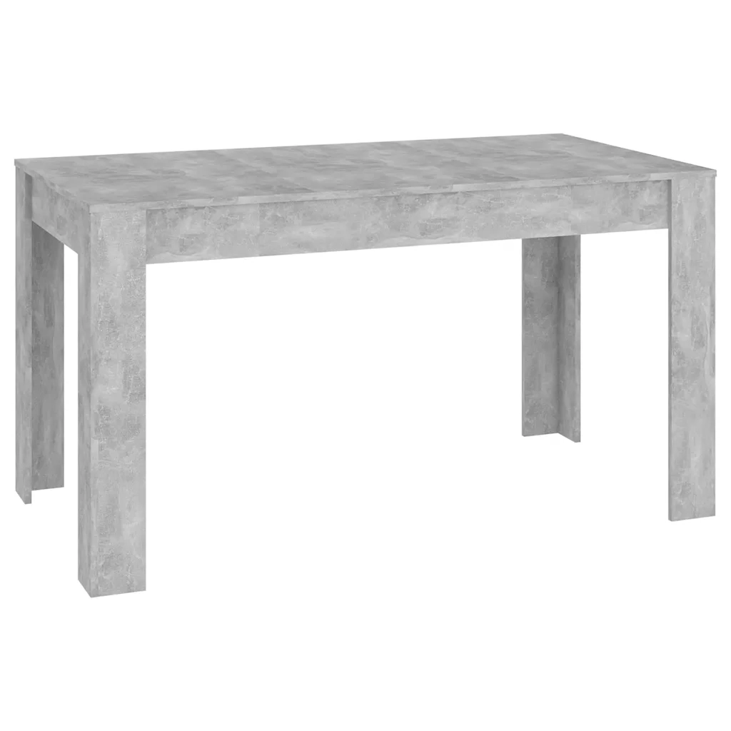 Tavolo da Pranzo Grigio Cemento 140x74,5x76cm Legno Multistrato 804206