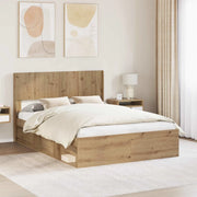 Struttura del letto con stoccaggio e testata Rovere Artigianale 3414202