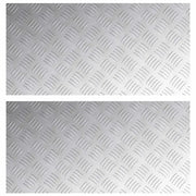 Gradini per Scale 2 pz | Tappetini per scale autoadesivi Argento 80 x 40 cm Alluminio
