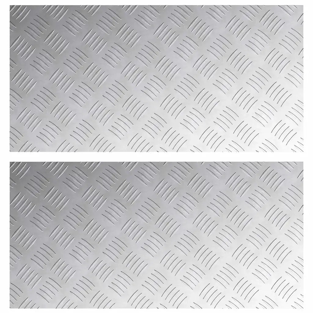 Gradini per Scale 2 pz | Tappetini per scale autoadesivi Argento 80 x 40 cm Alluminio