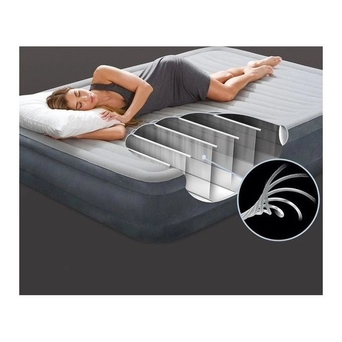 Intex 64414ND Materasso Dura-Beam Comfort Plush Elevated Matrimoniale 152x203x46 cm Matrimoniale Versione 2023