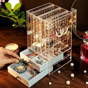 Organizzatore per Orecchini e Accessori con Tasche in Velluto – Stadio Acrilico per Accessori da Pennello – Organizzatore per Orecchini, Collane, Anelli e Bracciali da Appendere