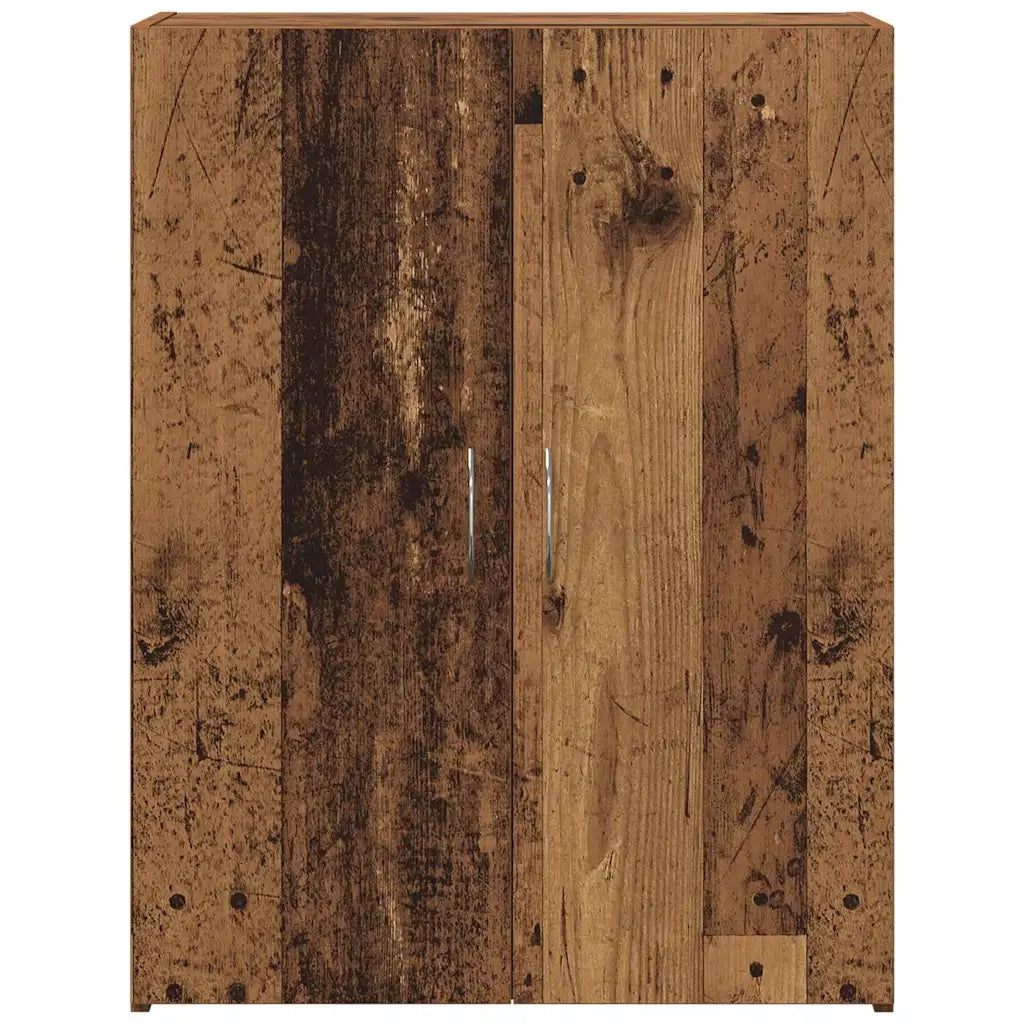 Mobile per Ufficio con porta Rovere Nero 70 x 32 x 77.5 cm 869120