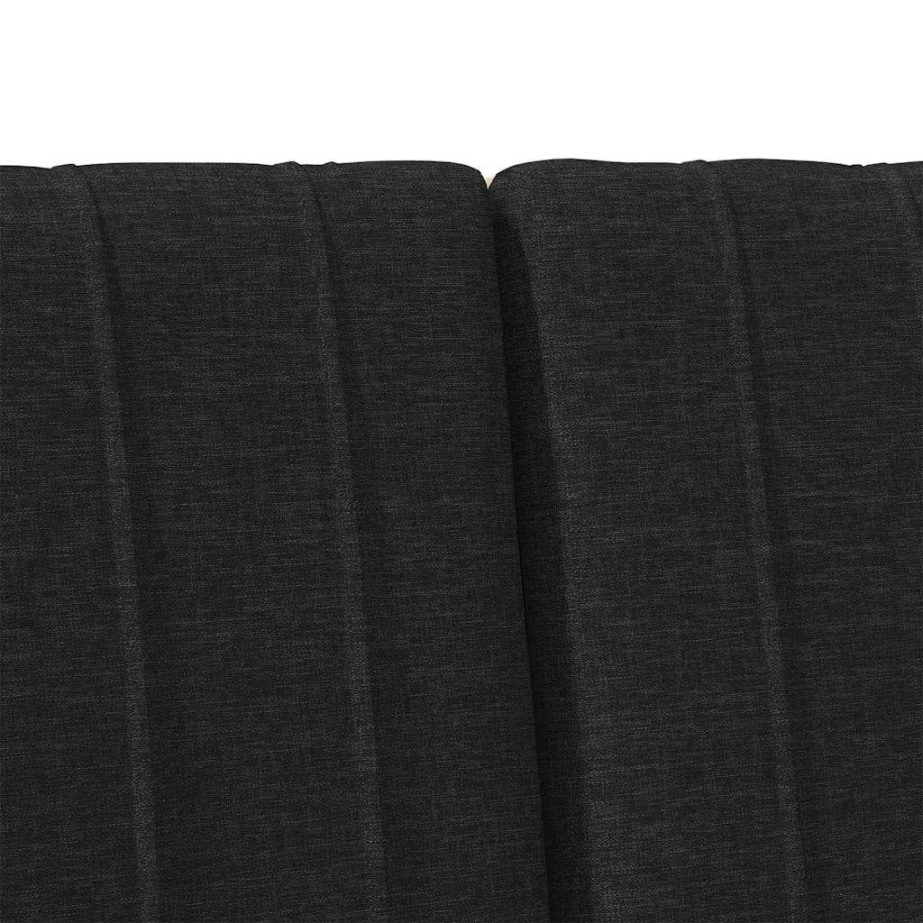 Testiera | Testata imbottita Nero 140 cm Pino massello