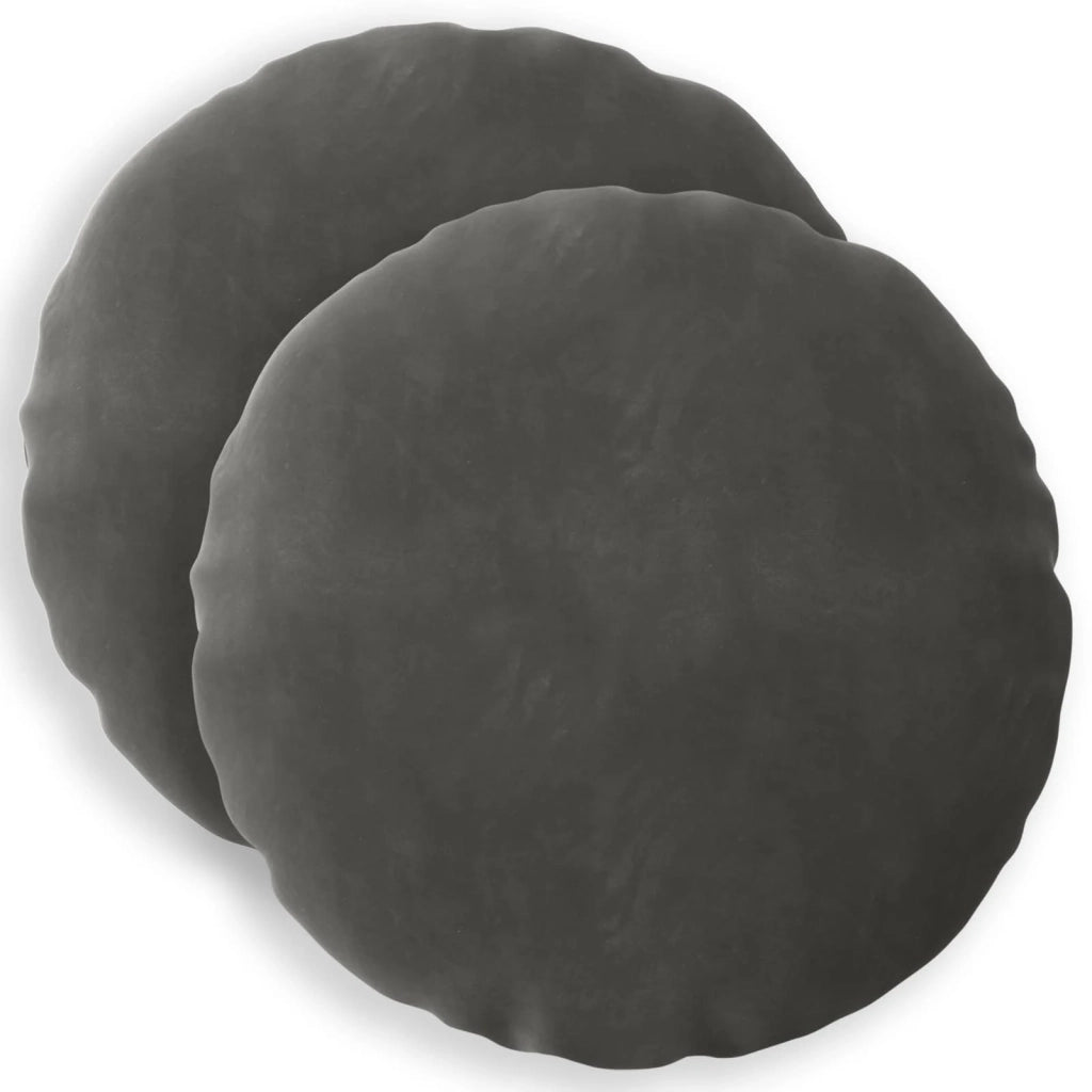 Federa 2 pcs HEERLEN Grigio Scuro Ø 30 cm Velluto 921889