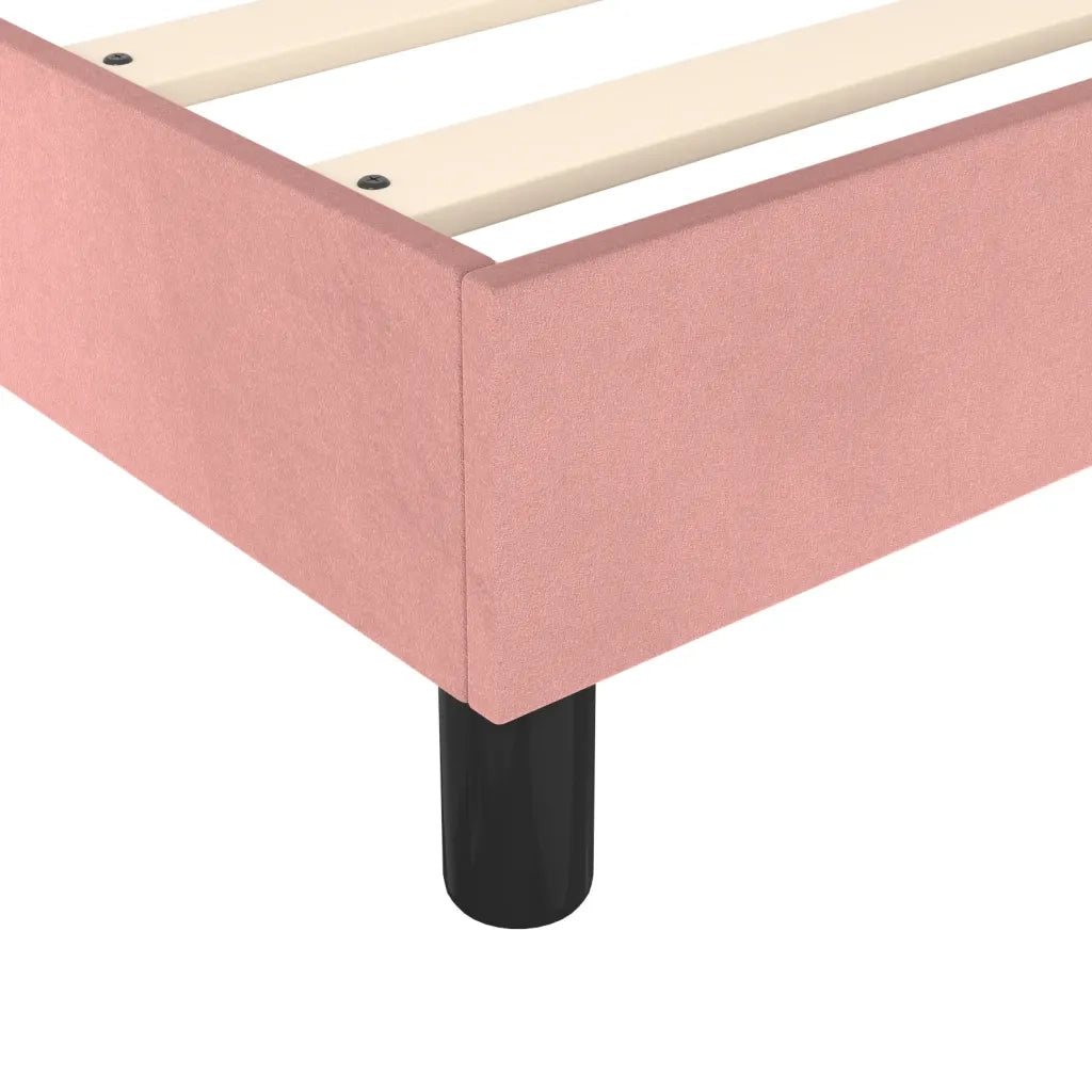 Struttura Letto a Rete a Molle Rosa 120x200 cm in Velluto 3120765