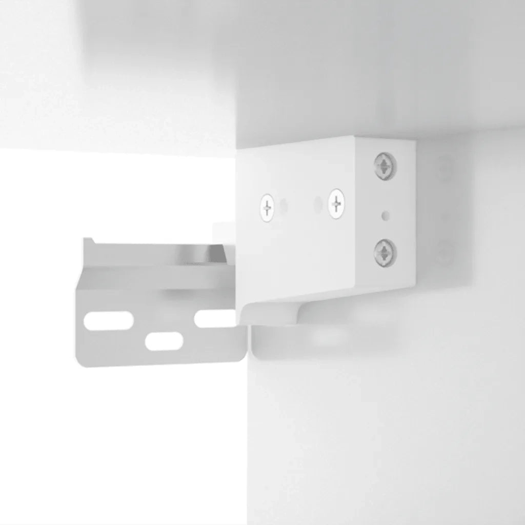 Comodini a Muro 2 pz Bianco Lucido 35x35x20 cm 829777