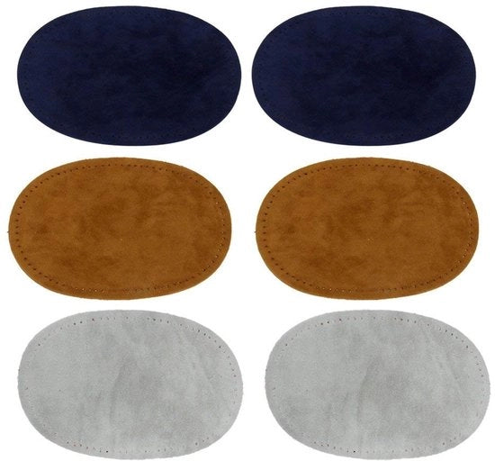 Pannelli di ricambio ovale in tessuto di suède 6 pezzi - dimensioni 14 x 9 cm - per riparazione/decorazione - con fori predrillati - pannelli di tessuto di suède per riparazione e decorazione