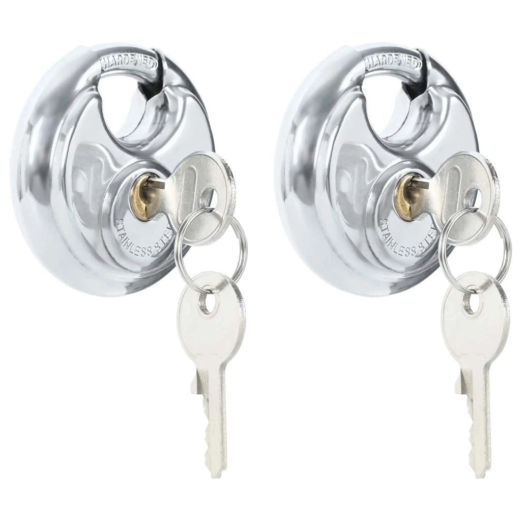 Lucchetti Discus con Chiavi 2 pz Argento 7 x 2.4 x 7 cm CFW5764652
