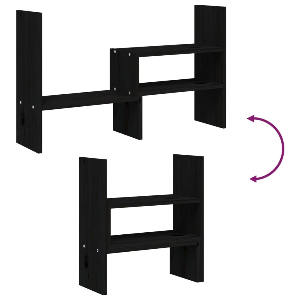 Supporto per monitor nero (39-72 pollici) x 17 x 43 cm legno di pino massello 02_0004468