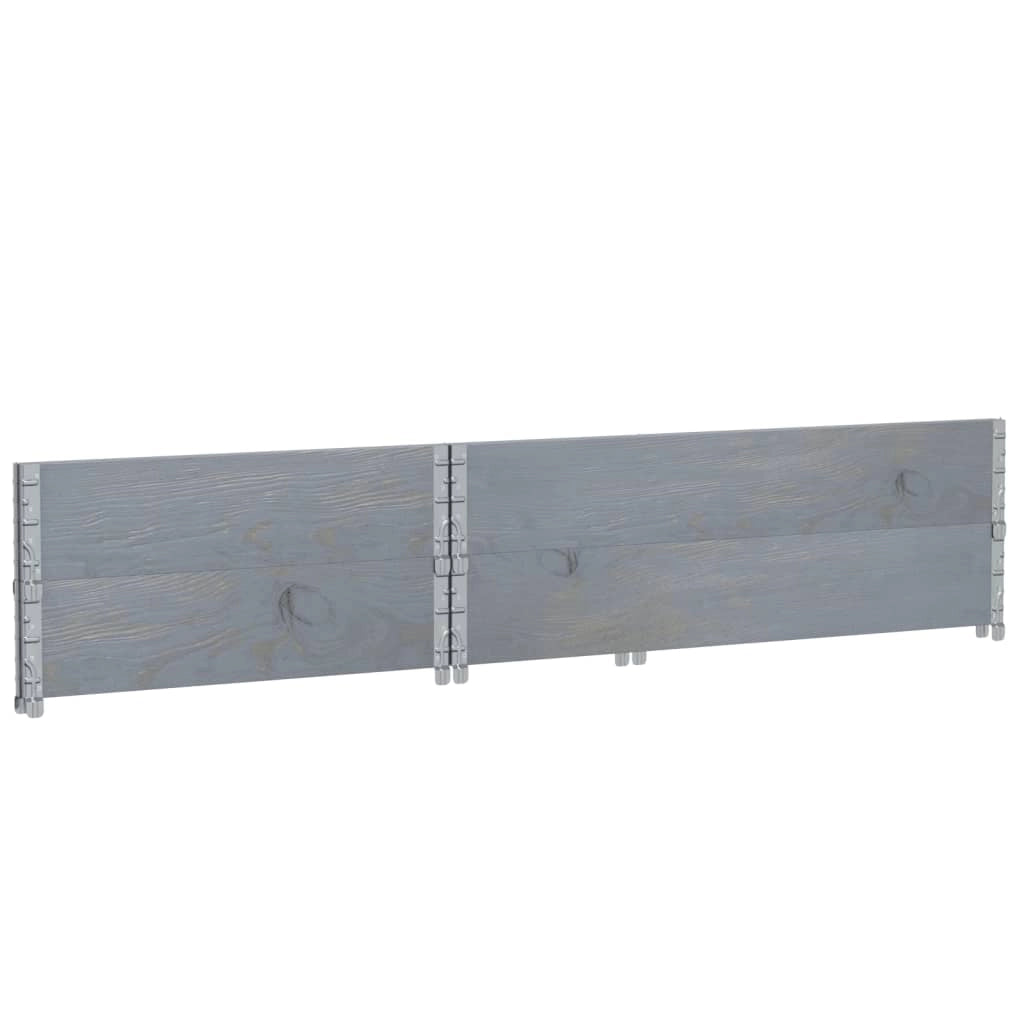 Fioriera rialzata per piante fiori terrazzo giardino 120 x 80 cm legno massello di pino grigio 02_0037407
