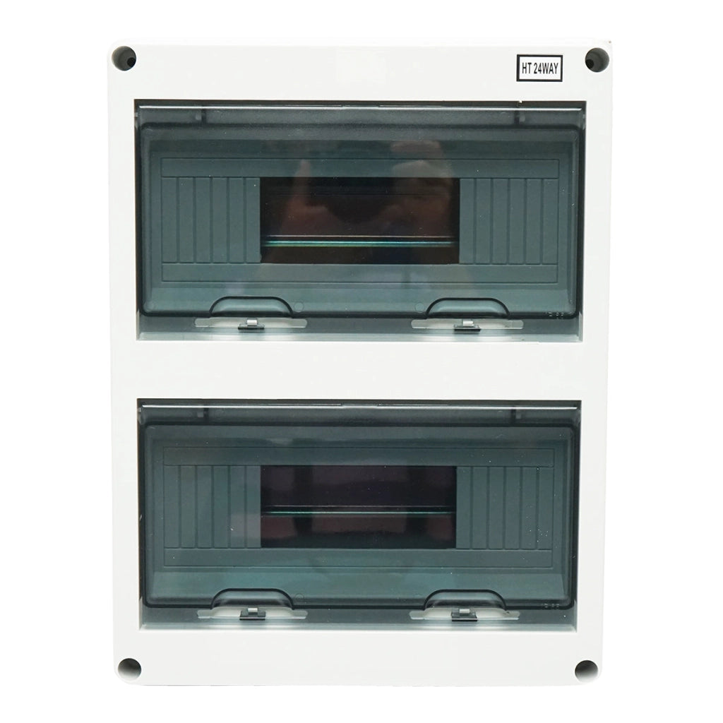 Quadro elettrico da parete, 2 file, 24 moduli, IP65, 420x295x130mm