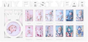 Fotolijst per il Primo Anno di Vita - 12 Mesi - Fotolijst per Neonati - Materiale Kunststof - Decorazione - Souvenir 39x18,5 cm - Fotolijst per Collage
