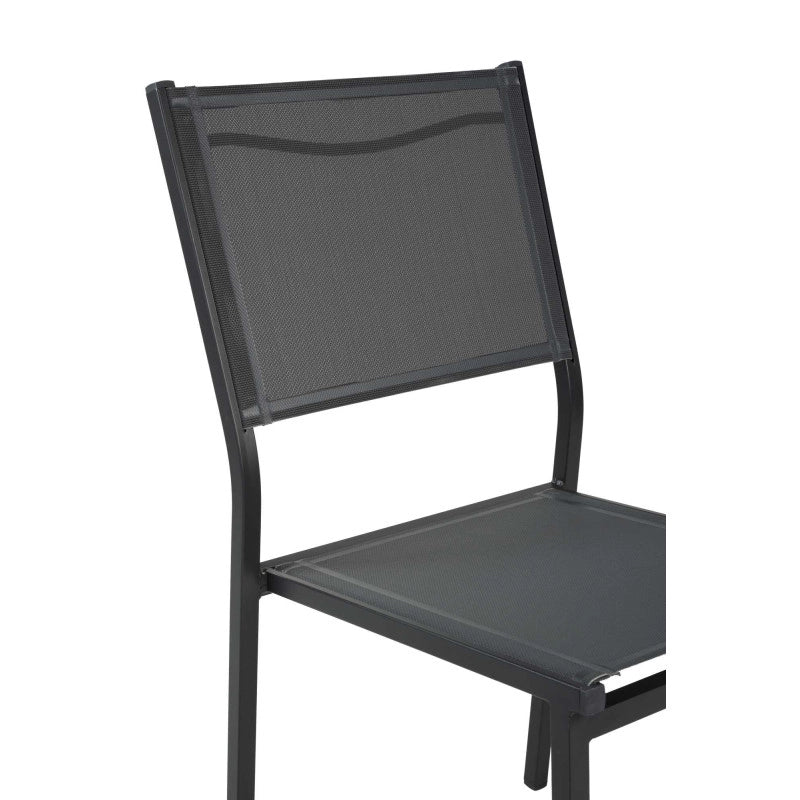 Sedia alluminio sullivan impilabile antracite cm 55x46h43/88