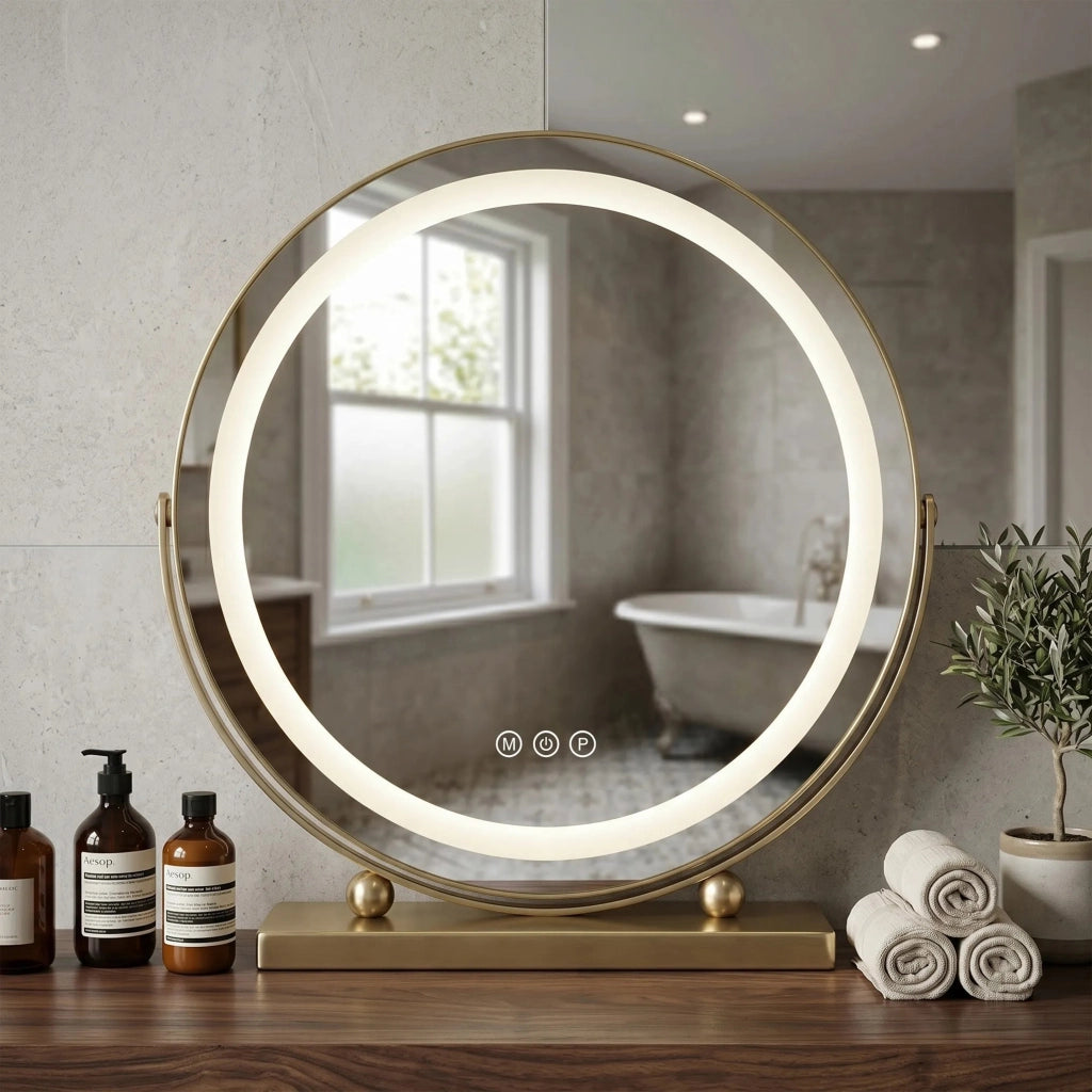 Specchio Led Make-up L.gold 40 Cm