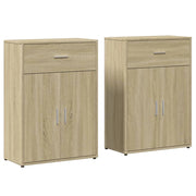 Buffet credenza cassettiera armadio mobile contenitore organizer per cucina soggiorno salotti set da 2 Sonoma 60 x 30 x 84 cm legno ingegnerizzato marrone 02_0036813