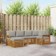 Set divano sezionale con cuscino 6 pcs Grigio Naturale e Chiaro 3375076
