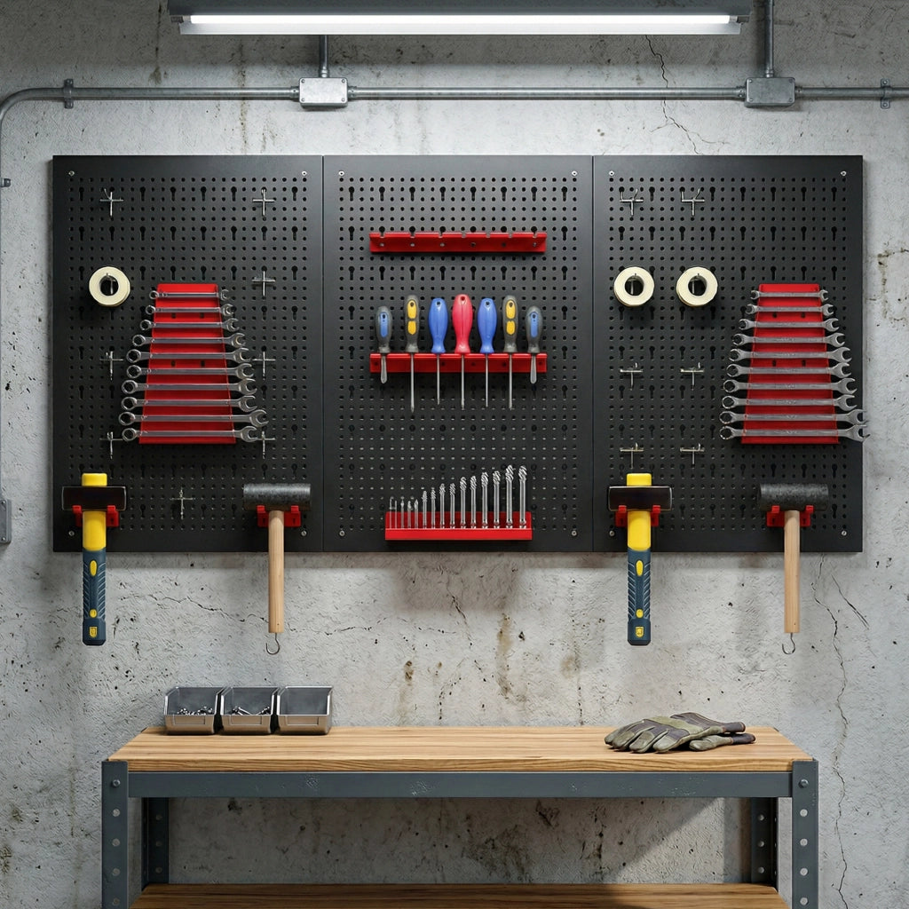 Libreria a muro ¨C Minimal ¨C 60x40 cm, nera e rossa