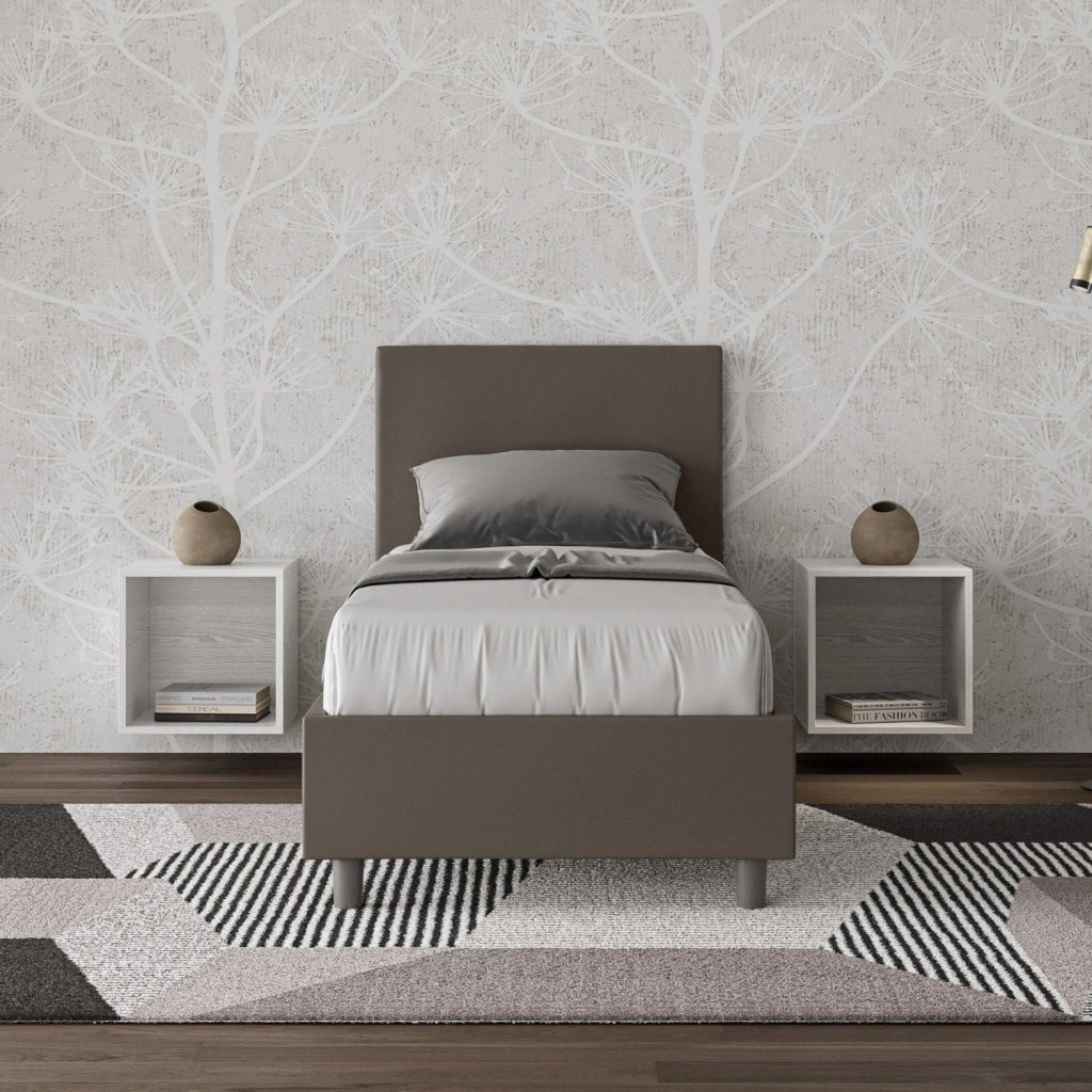 Letto Singolo 80x200 cm Senza Rete Adele Cappuccino