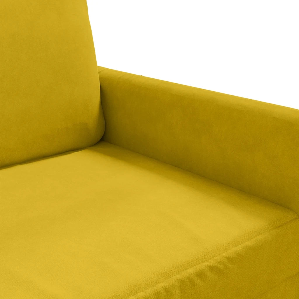 Divano a 2 Posti giallo 140 cm in Velluto 359448