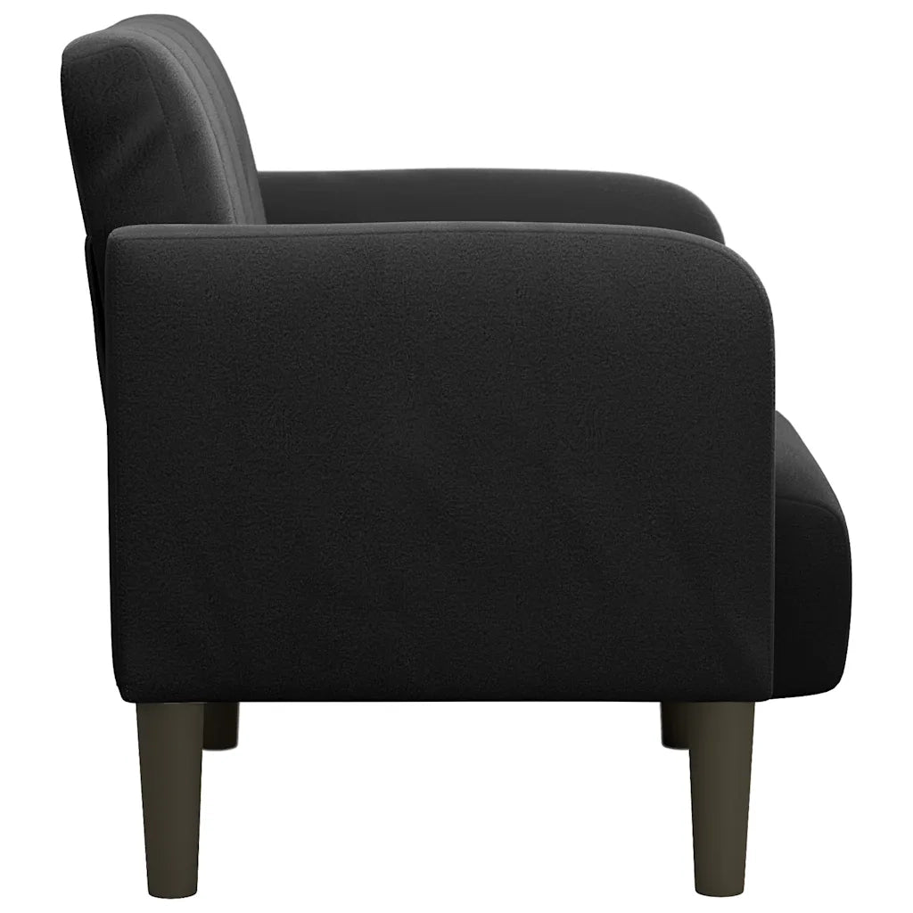 Divano Sedia con Braccioli Nero 54 cm in Velluto 4100583