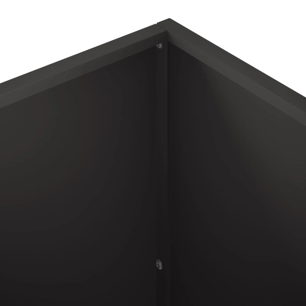 Vaso da giardino 2 pz Nero 100 x 30 x 40 cm 8005611