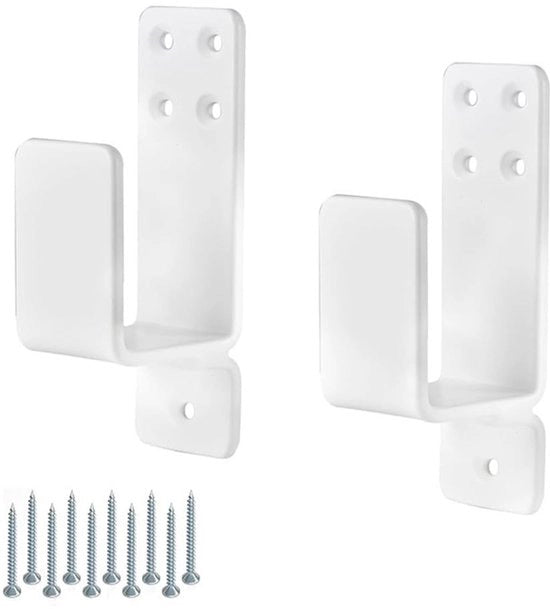 Barricata porta metallica a U - 2 pezzi - per legno 2x4 - shock resistente - 14,2 x 4 x 6,5 cm