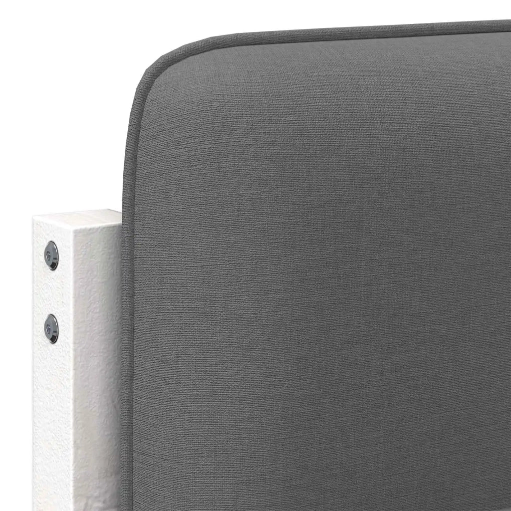 Testiera | Testata imbottita Bianco e grigio chiaro 150 cm Pino massello