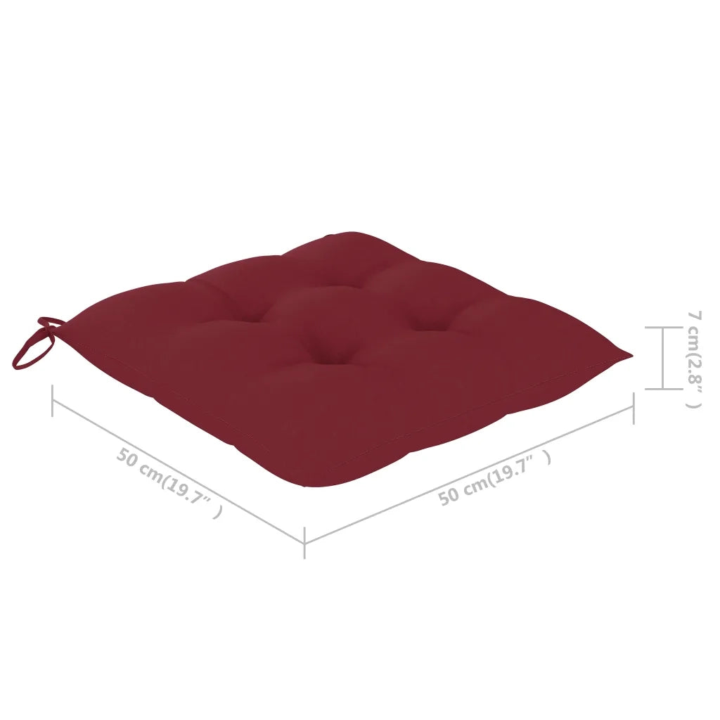 Sedie da Pranzo da Esterni con Cuscini 4 pz Massello di Acacia 3078344