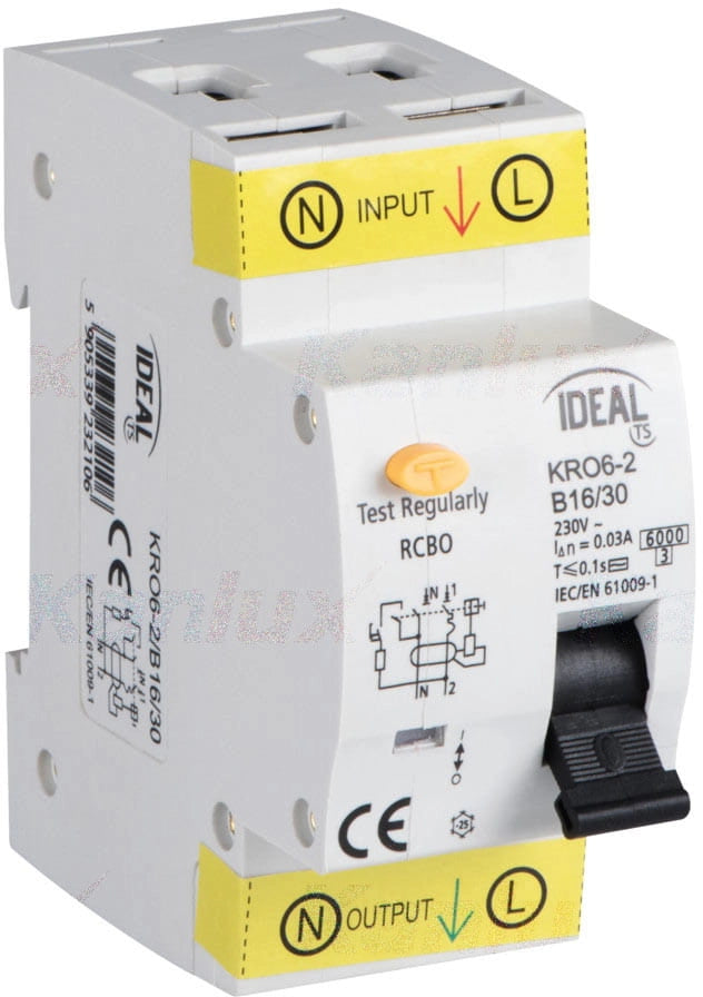 Interruttore differenziale 2P 6kA TH35 KRO6 Kanlux