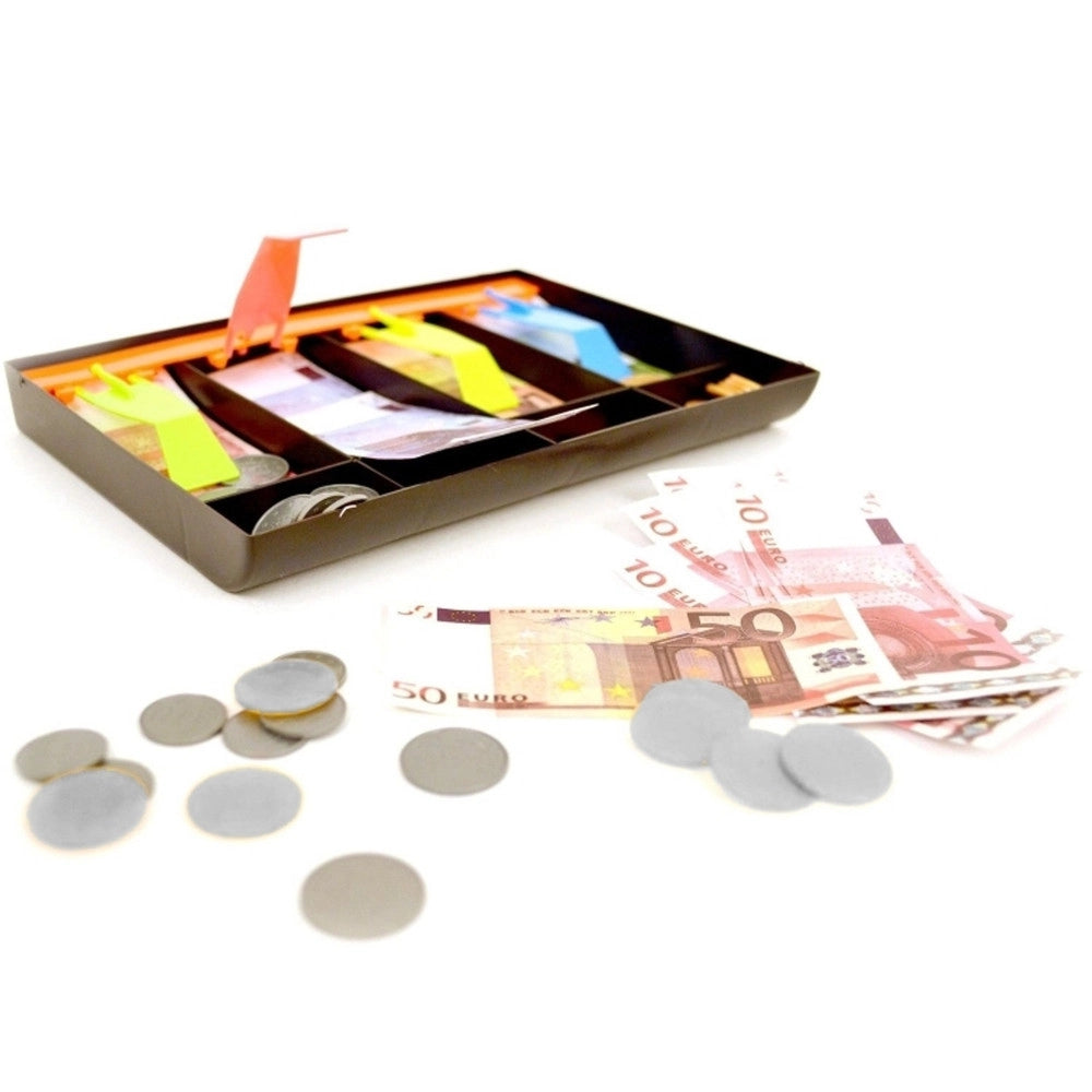 Trade Shop - Cassetto Contanti Finti Cassa Cassetta Soldi Monete Banconote Euro Negozi Gioco -