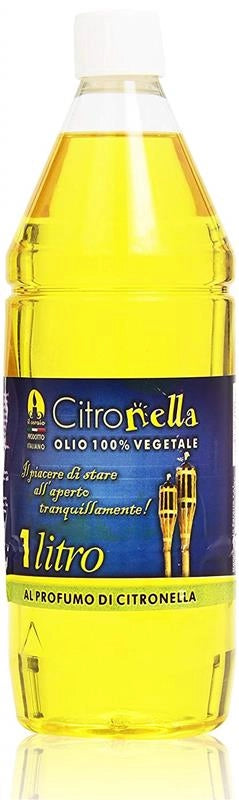 CITRONELLA SET 2  OLI COMBUSTIBILI PER TORCE DA GIARDINO ESTERNE 100% VEGETALE AIUTA AD ALLONTANARE LE ZANZARE 1 LT