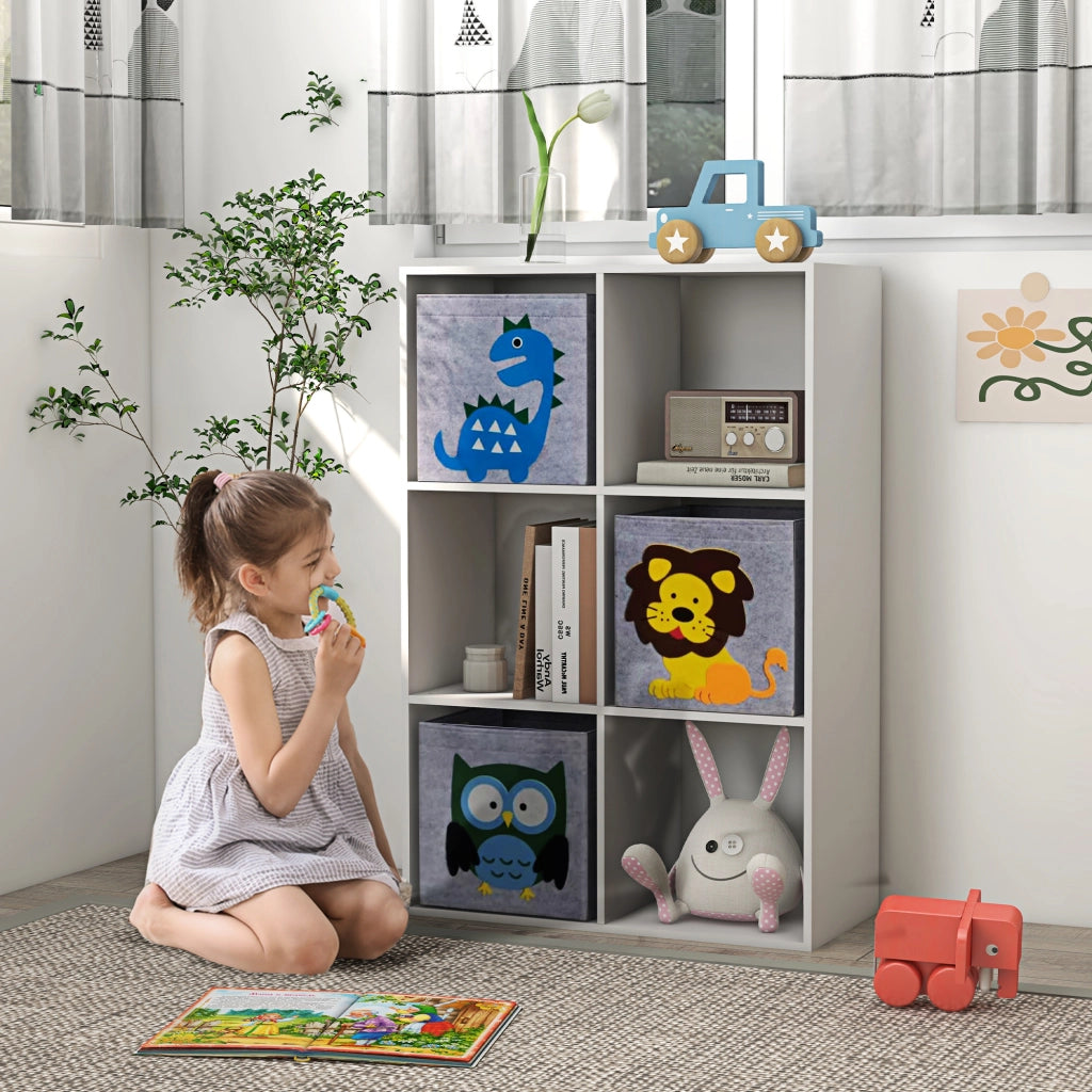 Libreria per Bambini ¨C Minimal ¨C 62x30x92 cm Bianco Grigio