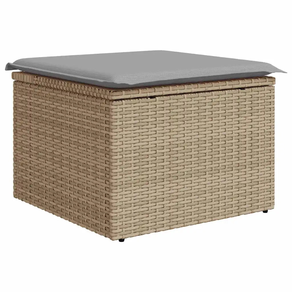 Set Divano da Giardino con cuscino 8 pcs Beige Poly Rattan 3357423