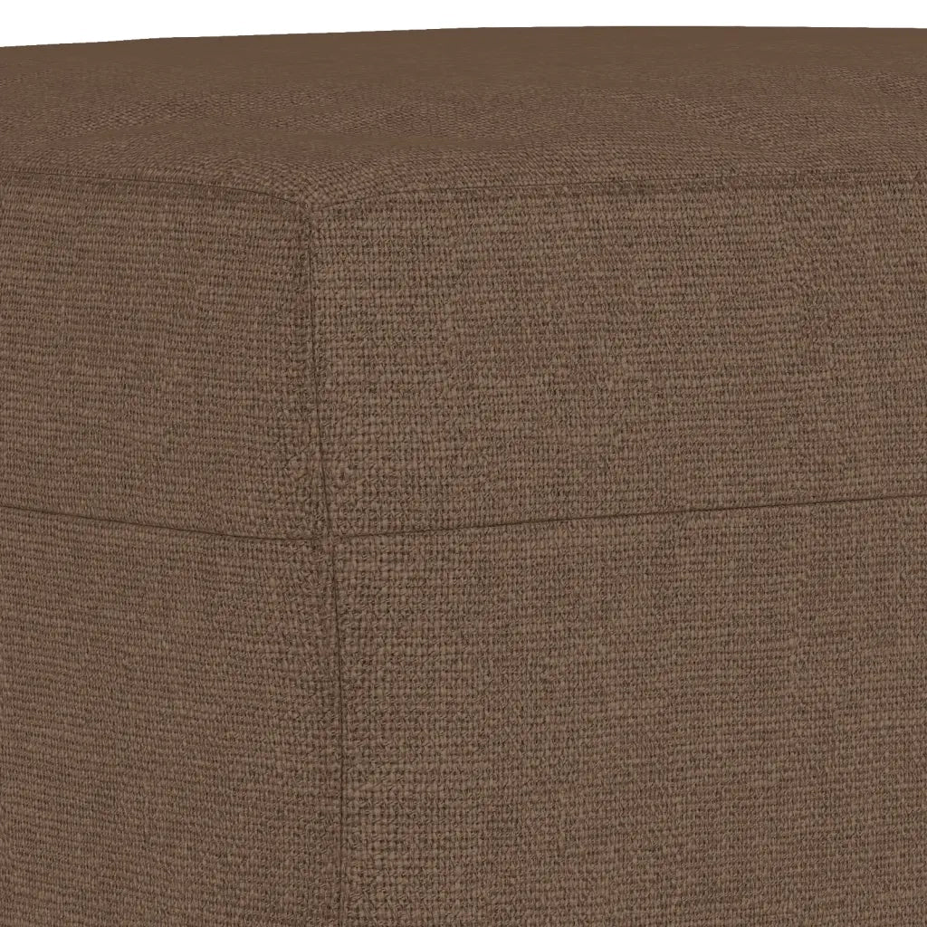 Set di Divani 3 pz con Cuscini Marrone in Tessuto