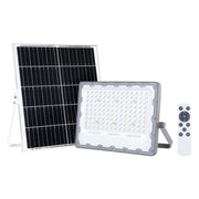 Faro LED solare 100W 1300lm 6000K IP65 con telecomando