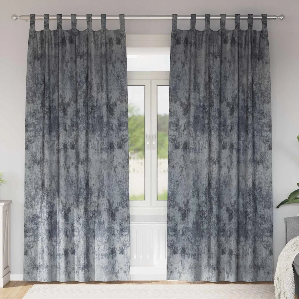 Tende in Velluto 2 pcs Grigio Argento 245 x 140 cm Velluto 4107721