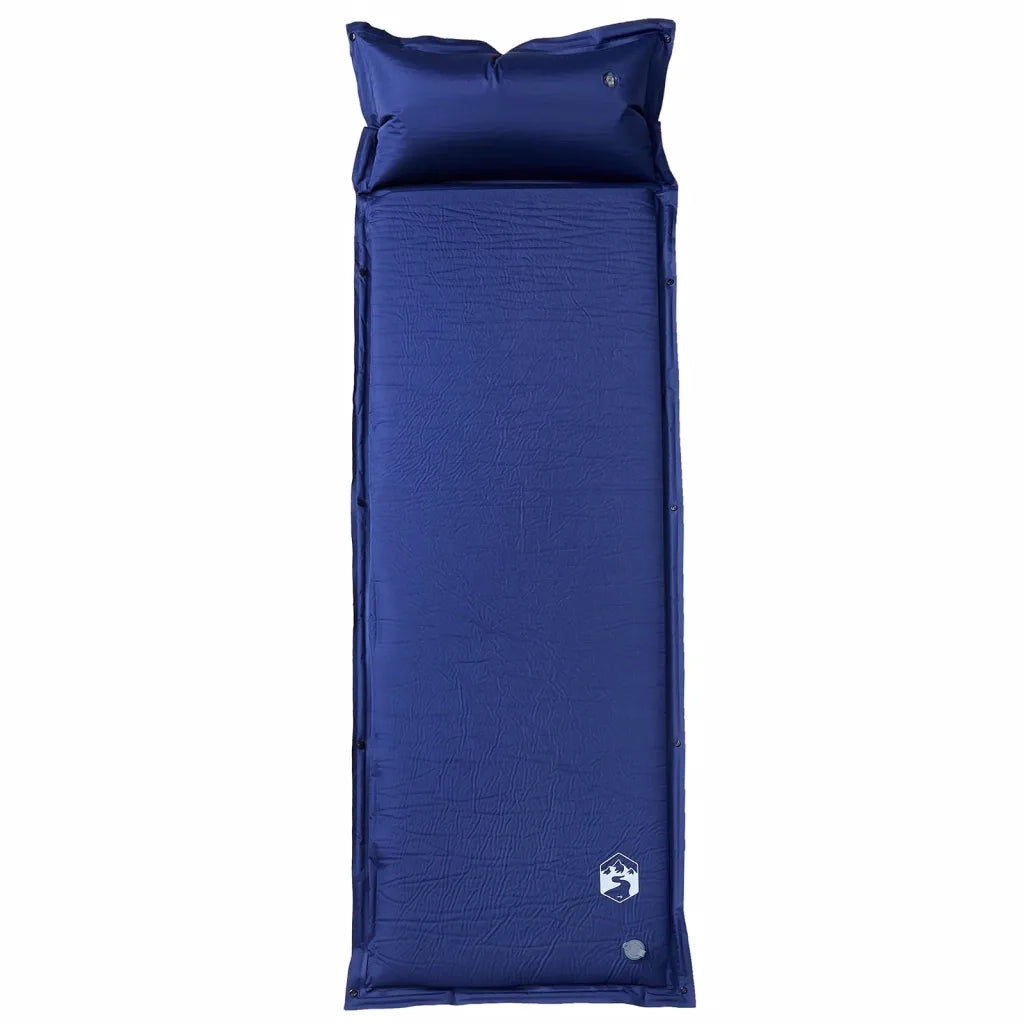 Materasso Campeggio Autogonfiabile Cuscini 1 Persona Blu Marino CFW4444862